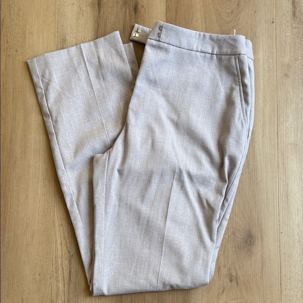 Jones New York Light Taupe Straight-Leg Trousers